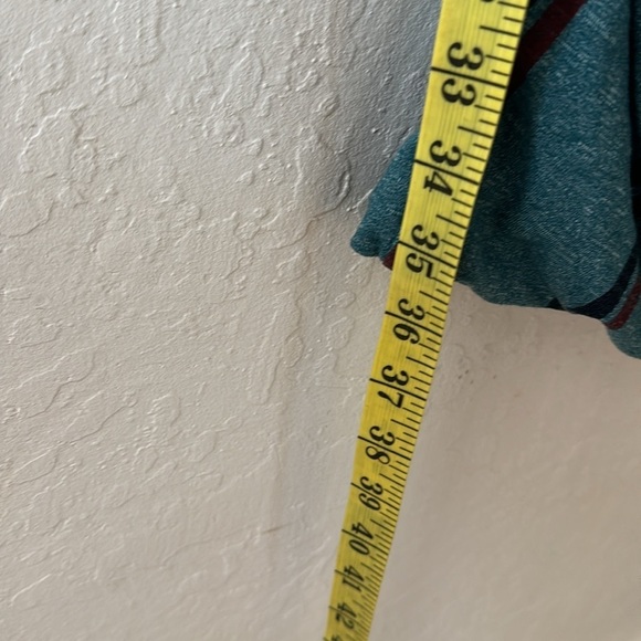 Sundry Teal Maroon Sleeveless Tank Ruched Striped Casual Sundress Size 0 - Picture 9 of 10